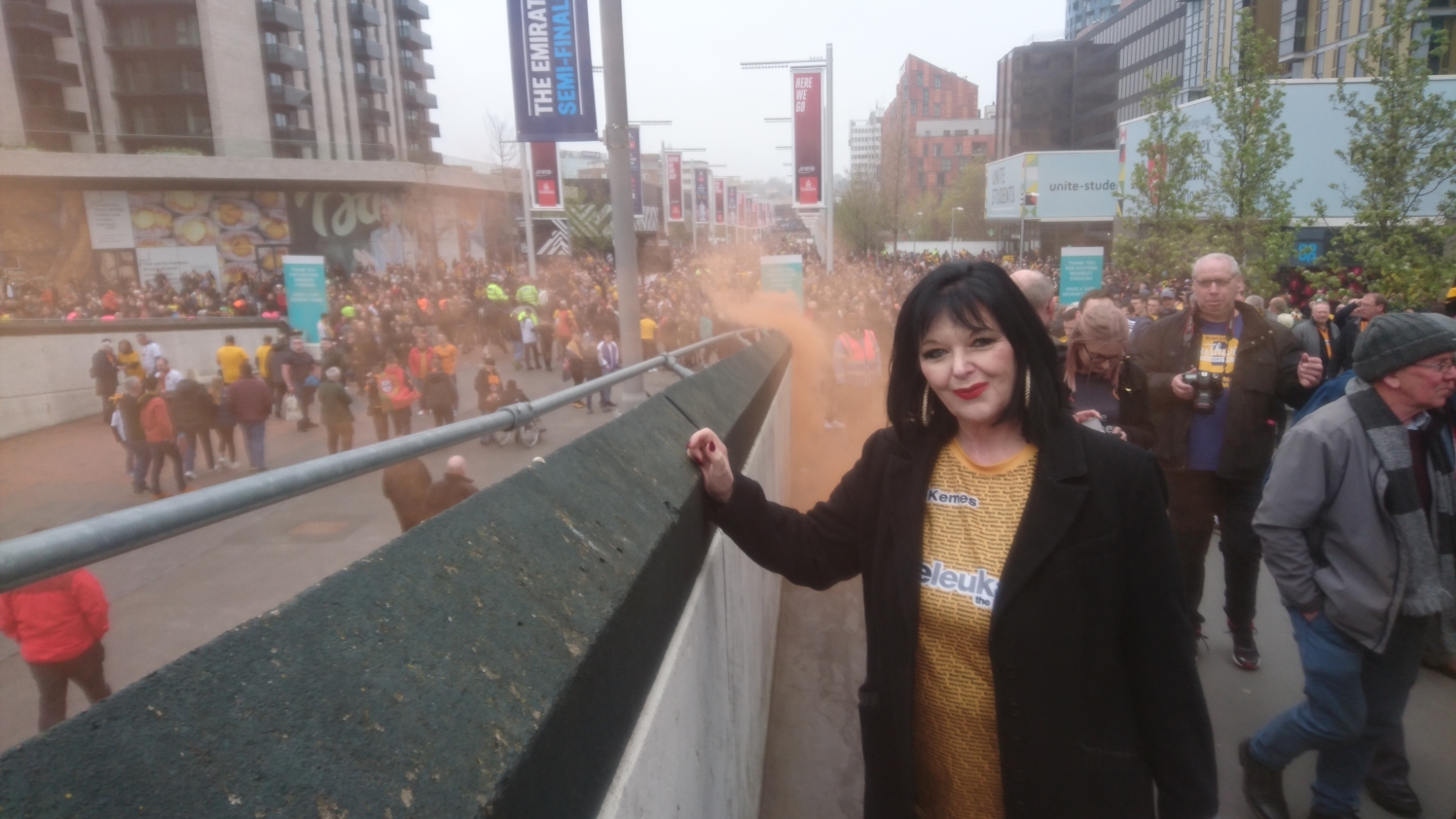 Claire on Wembley Way