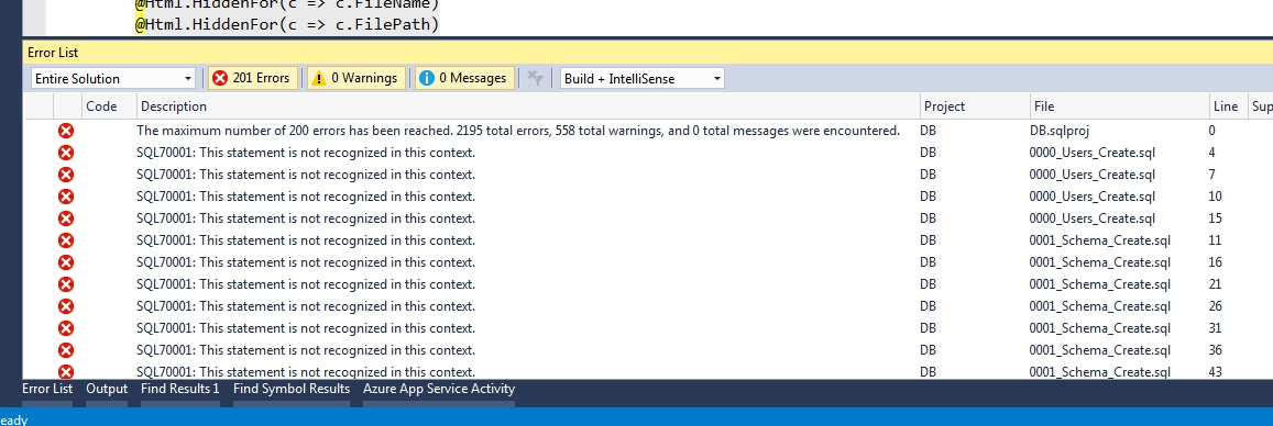 How To Stop Annoying Build Errors for SQL Server Database Project in Visual Studio